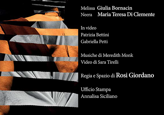 Flyer per Spettacolo teatrale Cittadine straniere di Maria Teresa Di Clemente.